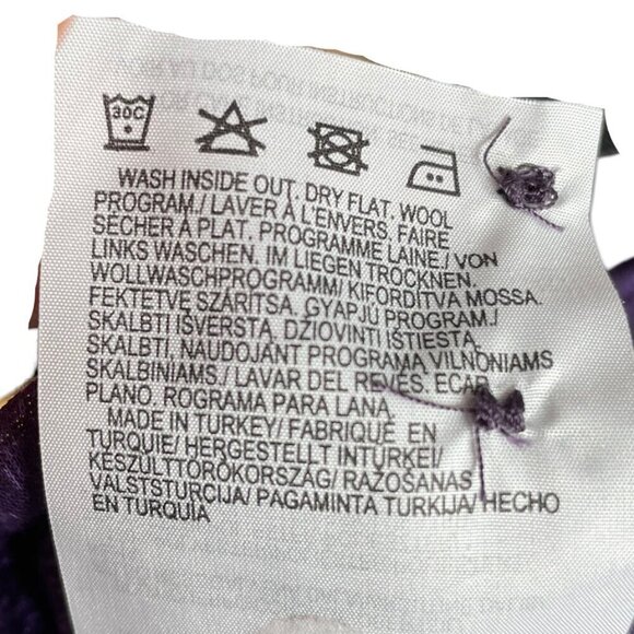 Mexx Purple Scoop Neck Sheer Top Blouse 3/4 Roll Up Sleeves Button Up Ruffle XL - Picture 9 of 15